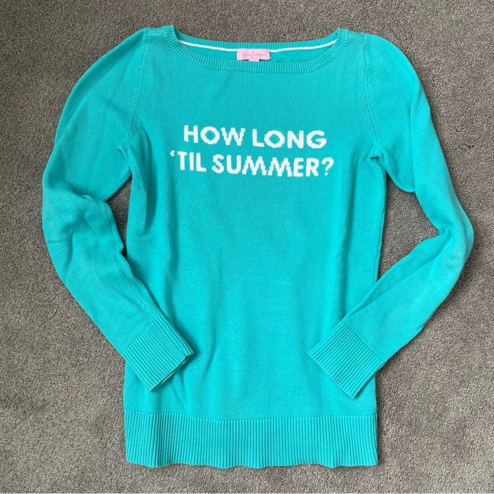 Lily Pulitzer How Long Till Summer Sweater - Size Small